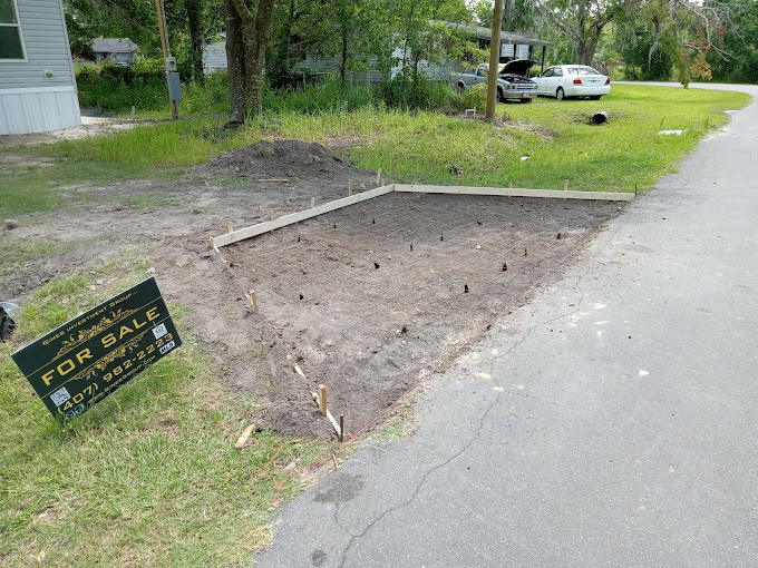 concrete service being done